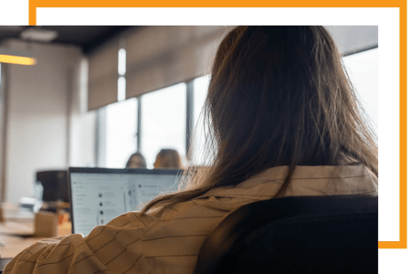 Alter Solutions consultant focused while working