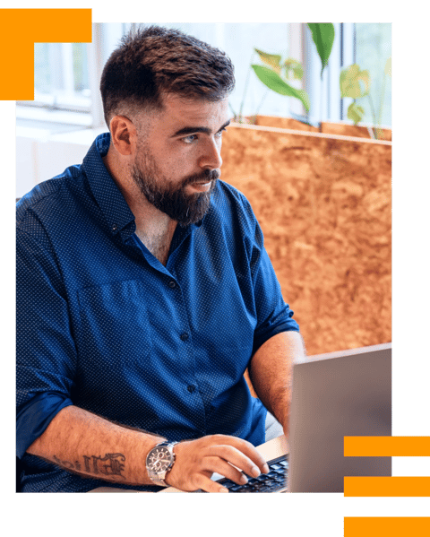Alter Solutions consultant working at the office