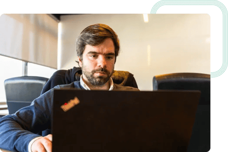 Business manager working on a software development proposal